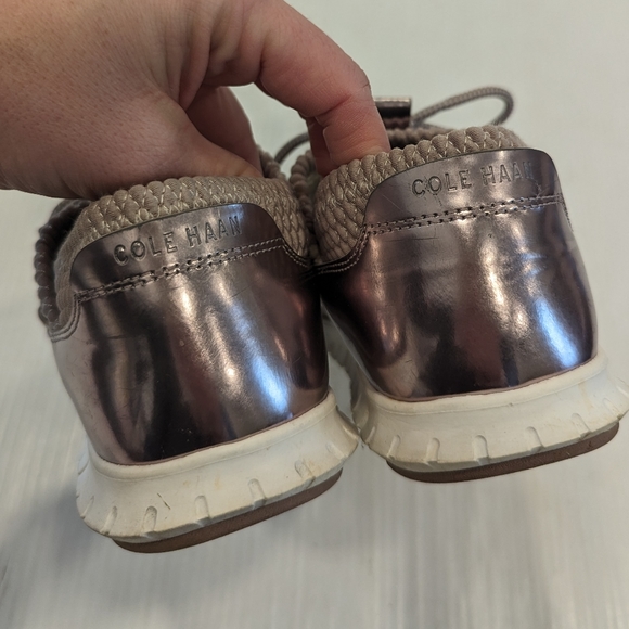 COLE HAAN Zero Grand Rose Gold Lace-up Lightweight Running Shoes - Picture 7 of 13
